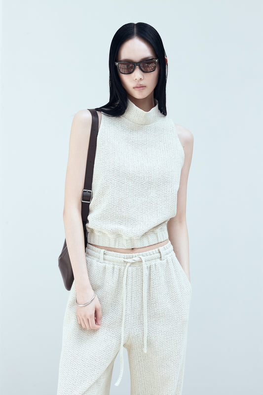 【BLOSSOM H COMPANY 2025SS】DREE COTTON HIGH NECK TOP