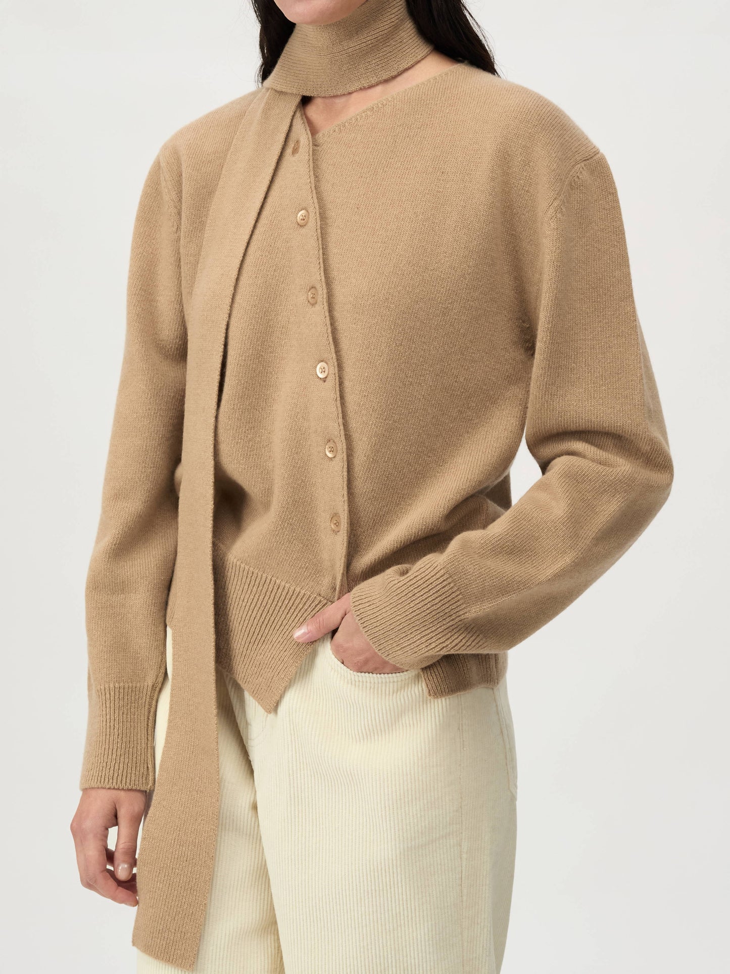 【MAGJAY 2025AW】Wool 100 Scarf Set Cardigan