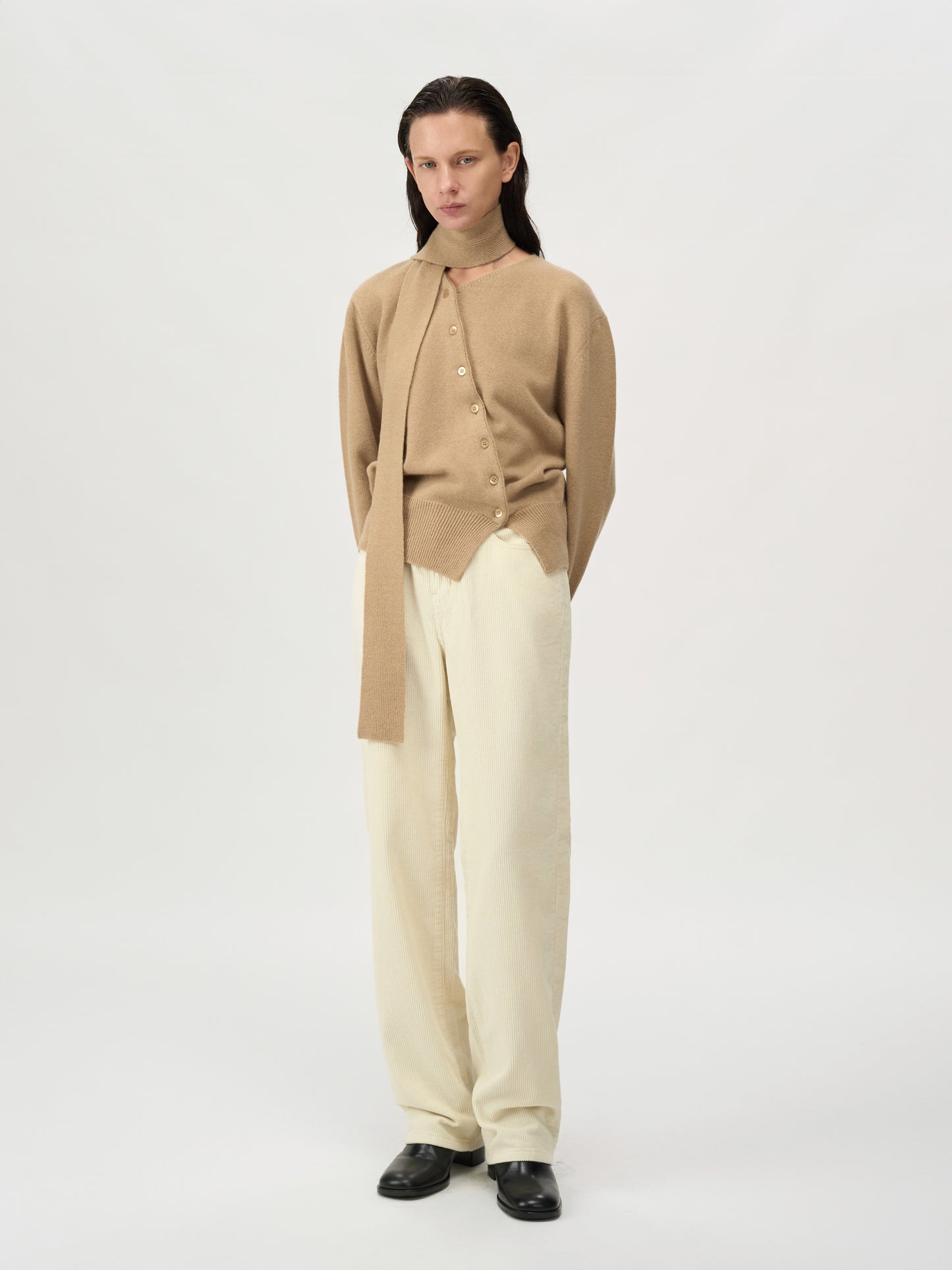 【MAGJAY 2025AW】Wool 100 Scarf Set Cardigan