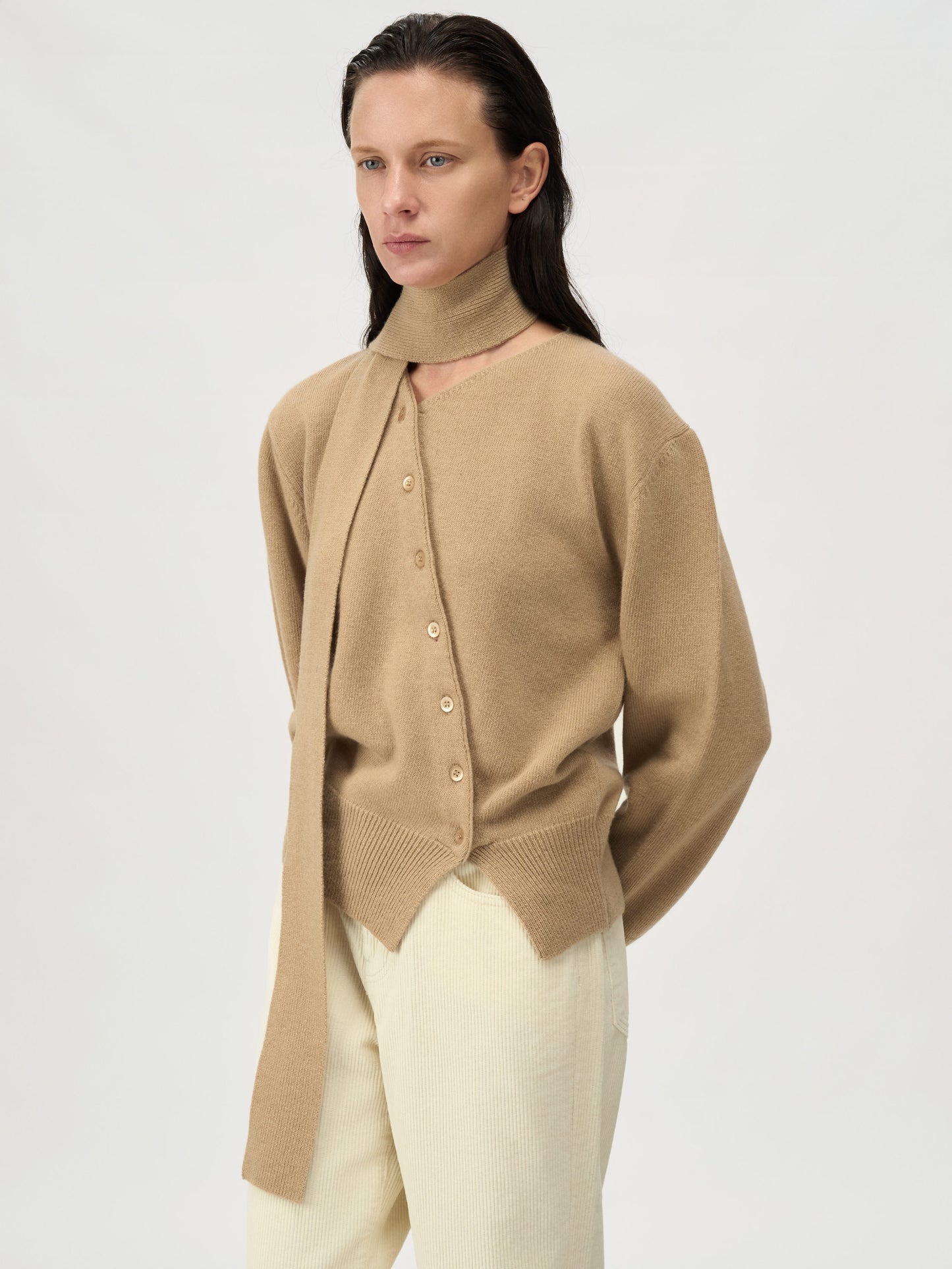 【MAGJAY 2025AW】Wool 100 Scarf Set Cardigan