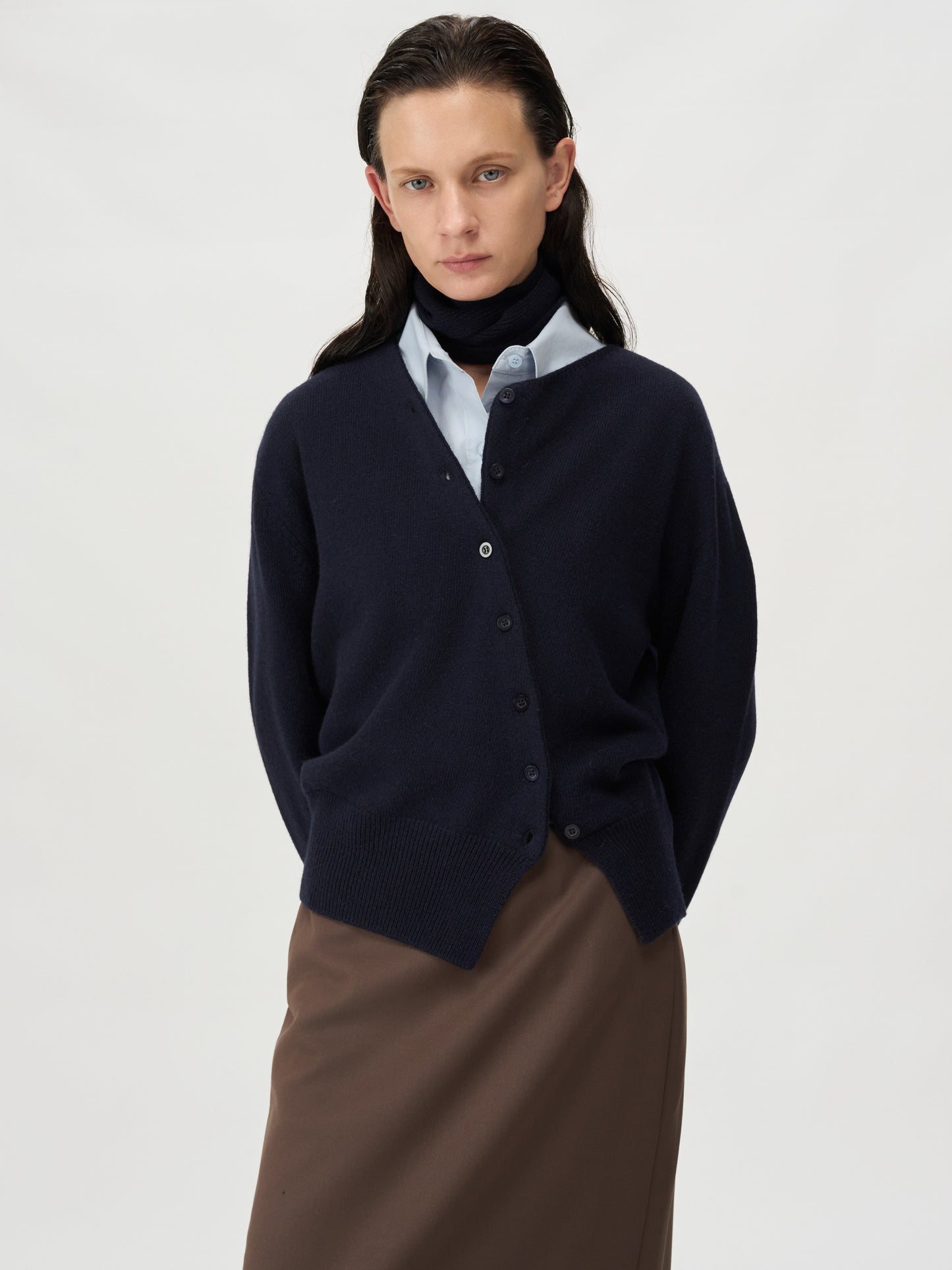 【MAGJAY 2025AW】Wool 100 Scarf Set Cardigan