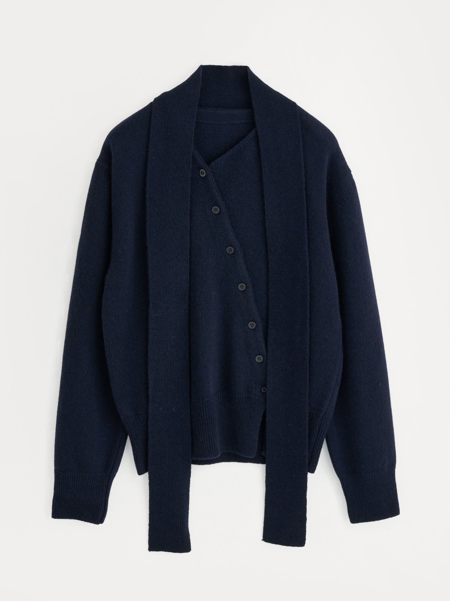 【MAGJAY 2025AW】Wool 100 Scarf Set Cardigan