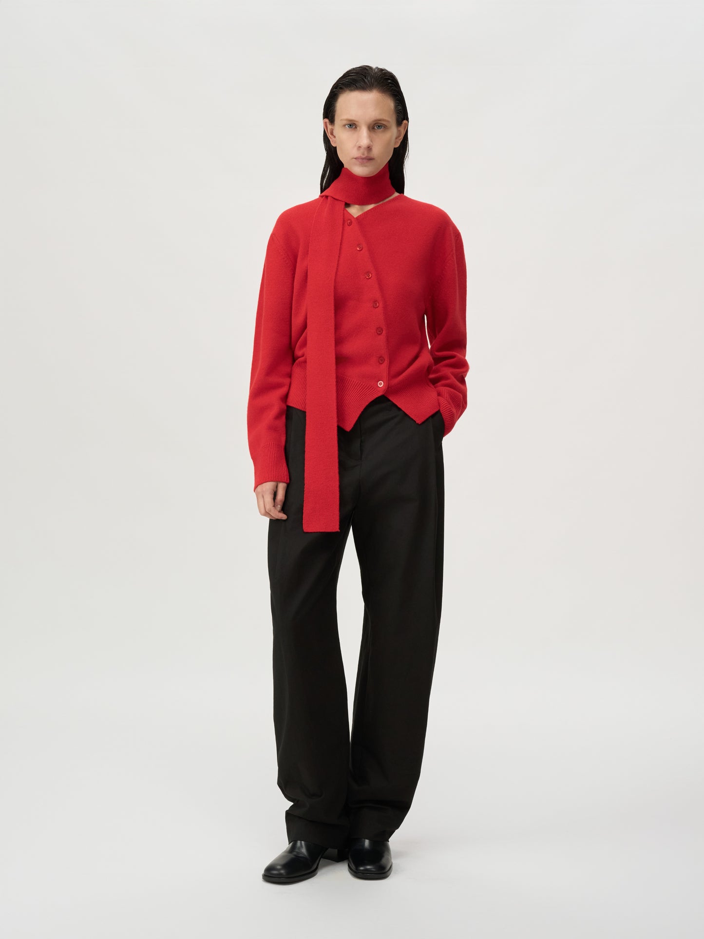 【MAGJAY 2025AW】Wool 100 Scarf Set Cardigan