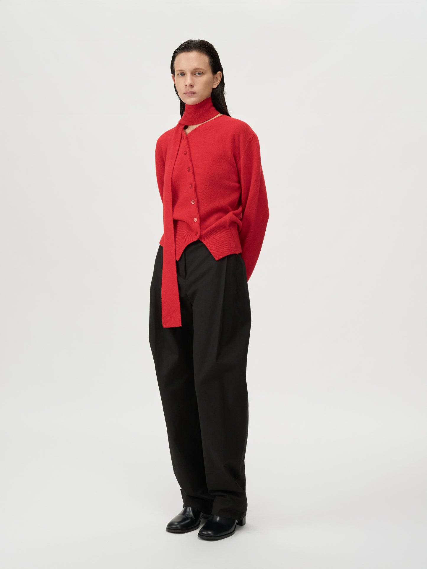 【MAGJAY 2025AW】Wool 100 Scarf Set Cardigan