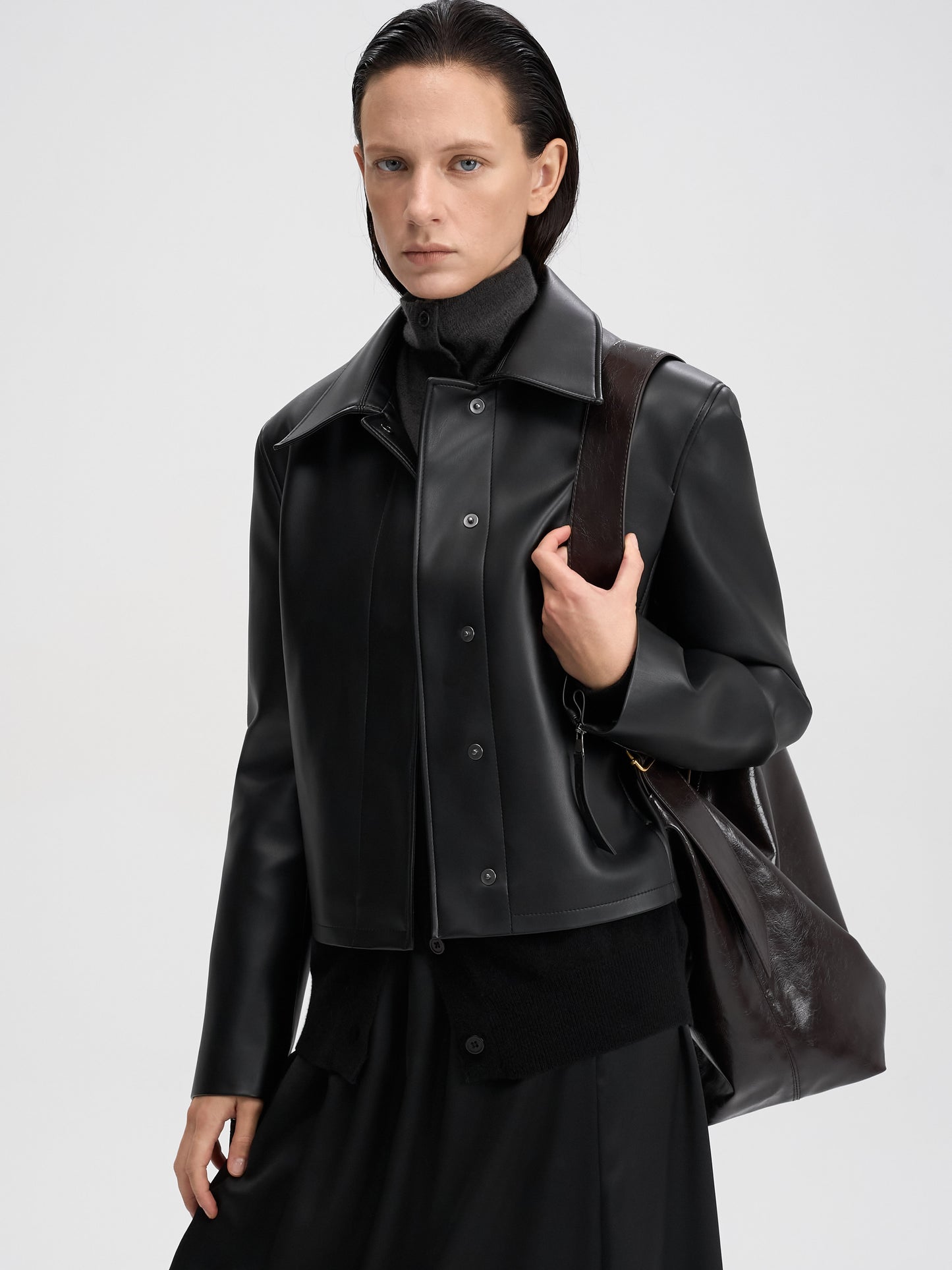 【MAGJAY 2025AW】Slick Leather Jacket