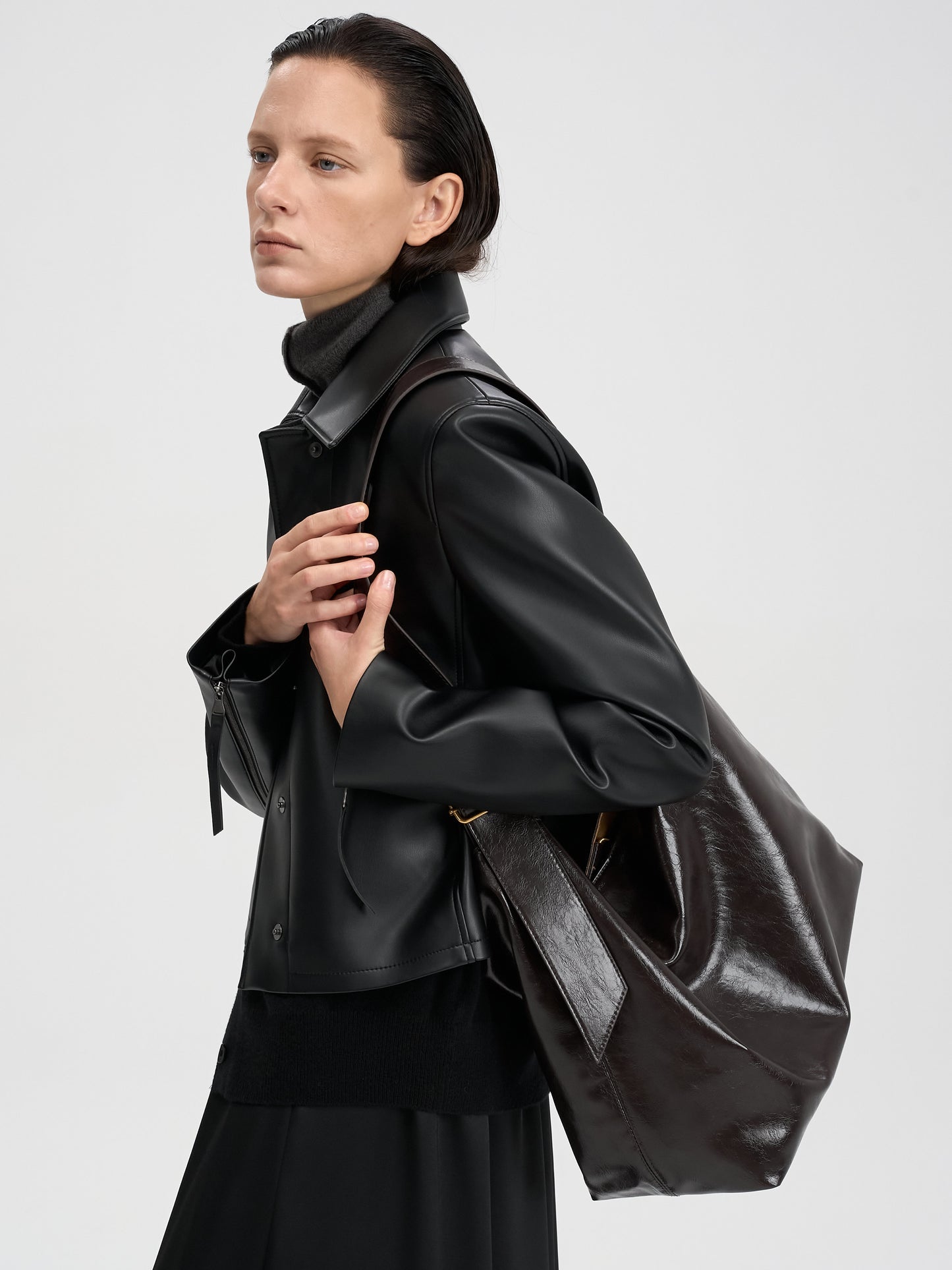 【MAGJAY 2025AW】Slick Leather Jacket