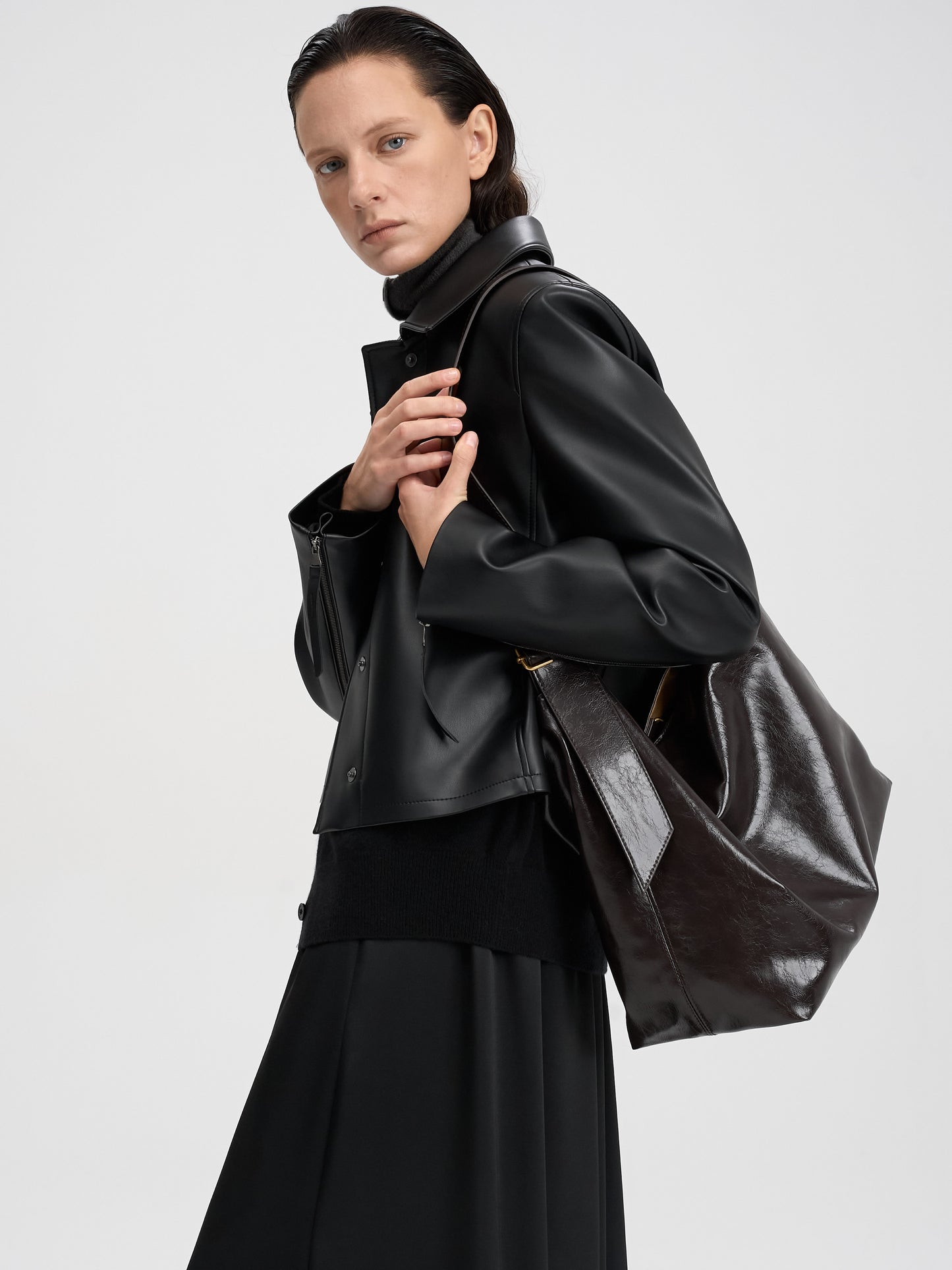 【MAGJAY 2025AW】Slick Leather Jacket