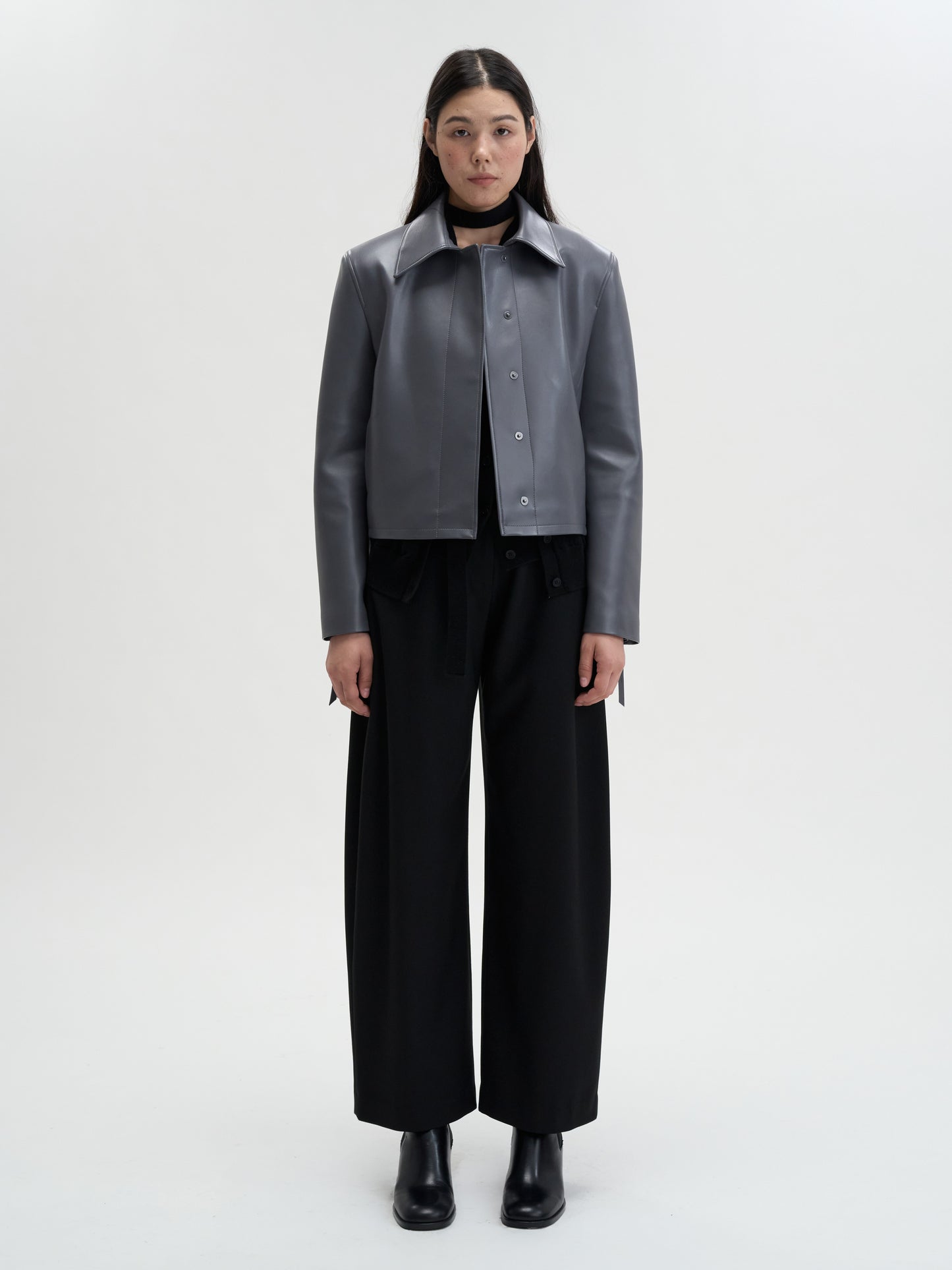 【MAGJAY 2025AW】Slick Leather Jacket