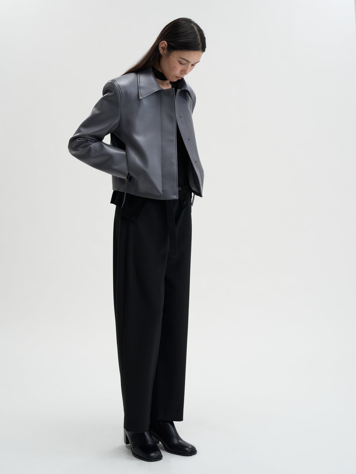 【MAGJAY 2025AW】Slick Leather Jacket