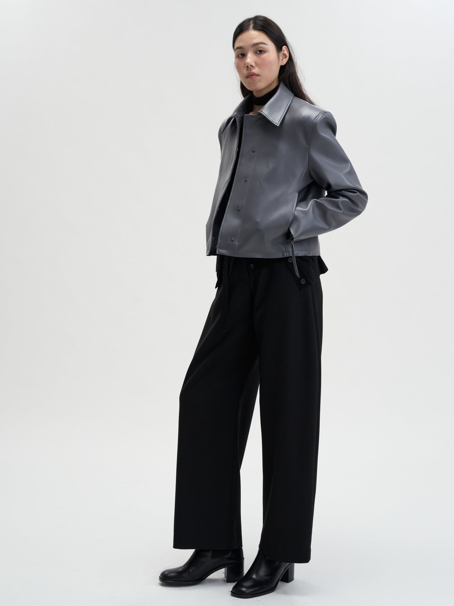 【MAGJAY 2025AW】Slick Leather Jacket