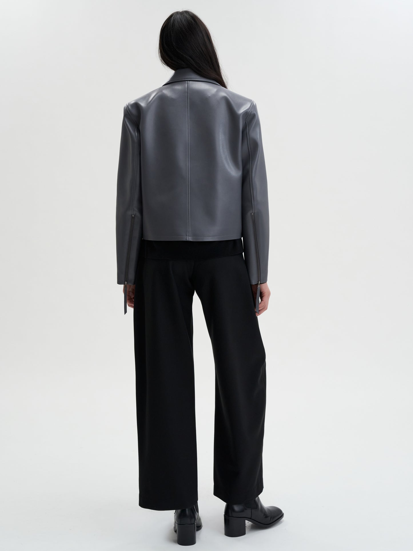 【MAGJAY 2025AW】Slick Leather Jacket