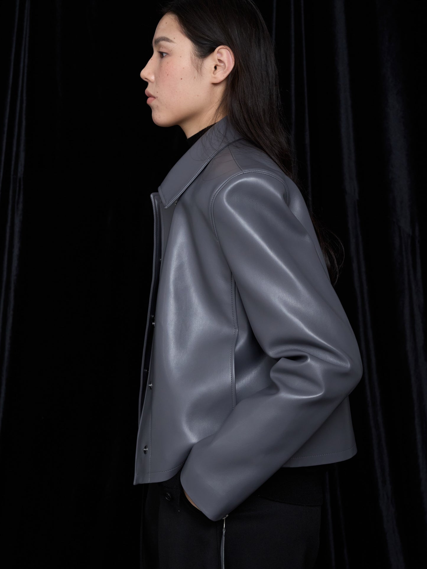 【MAGJAY 2025AW】Slick Leather Jacket