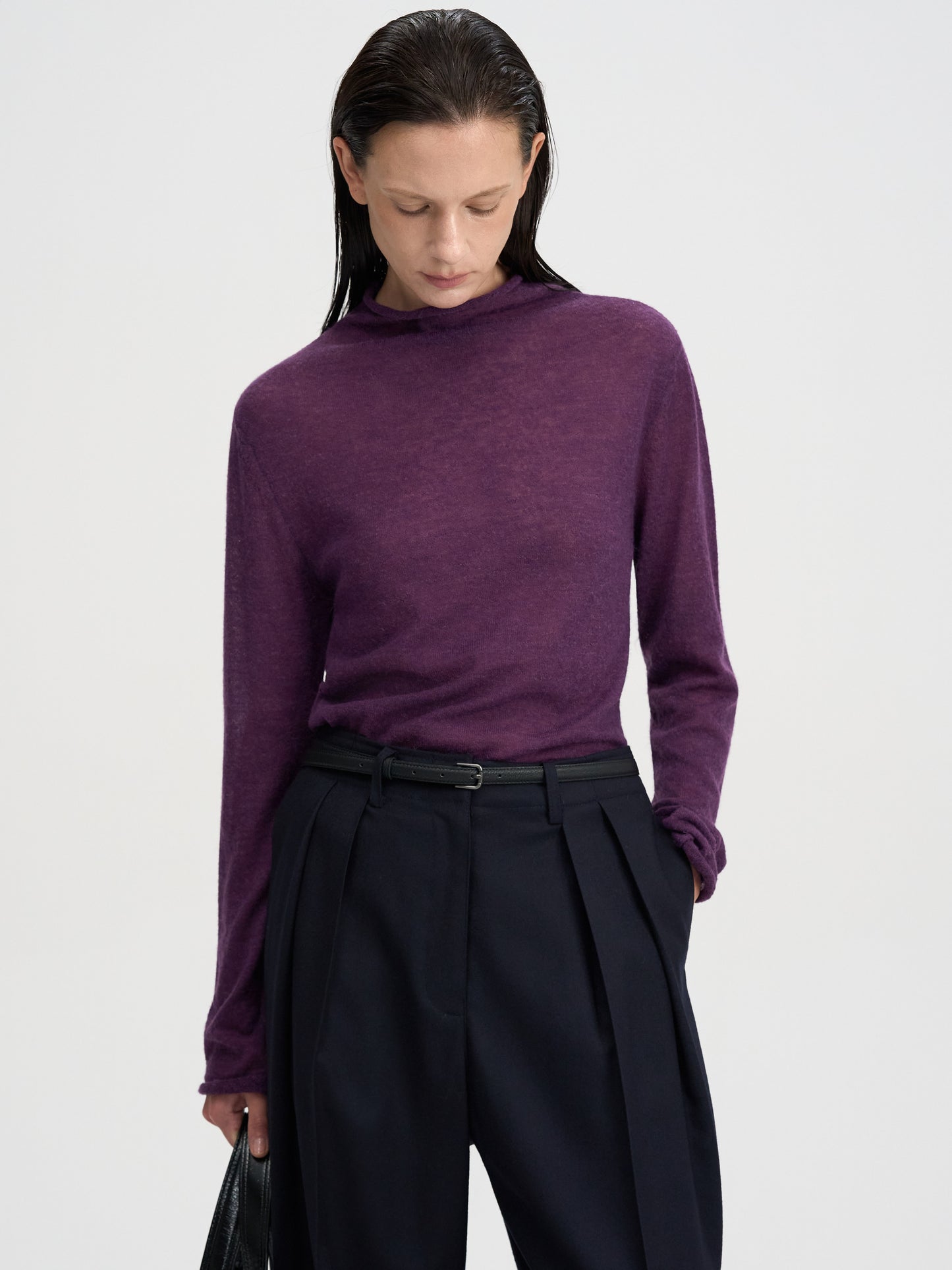 【MAGJAY 2025AW】Alpaca cowl high neck knitwear