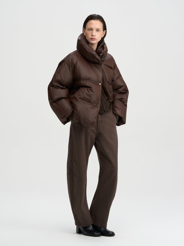 【MAGJAY 2025AW】Curved washed cotton pants