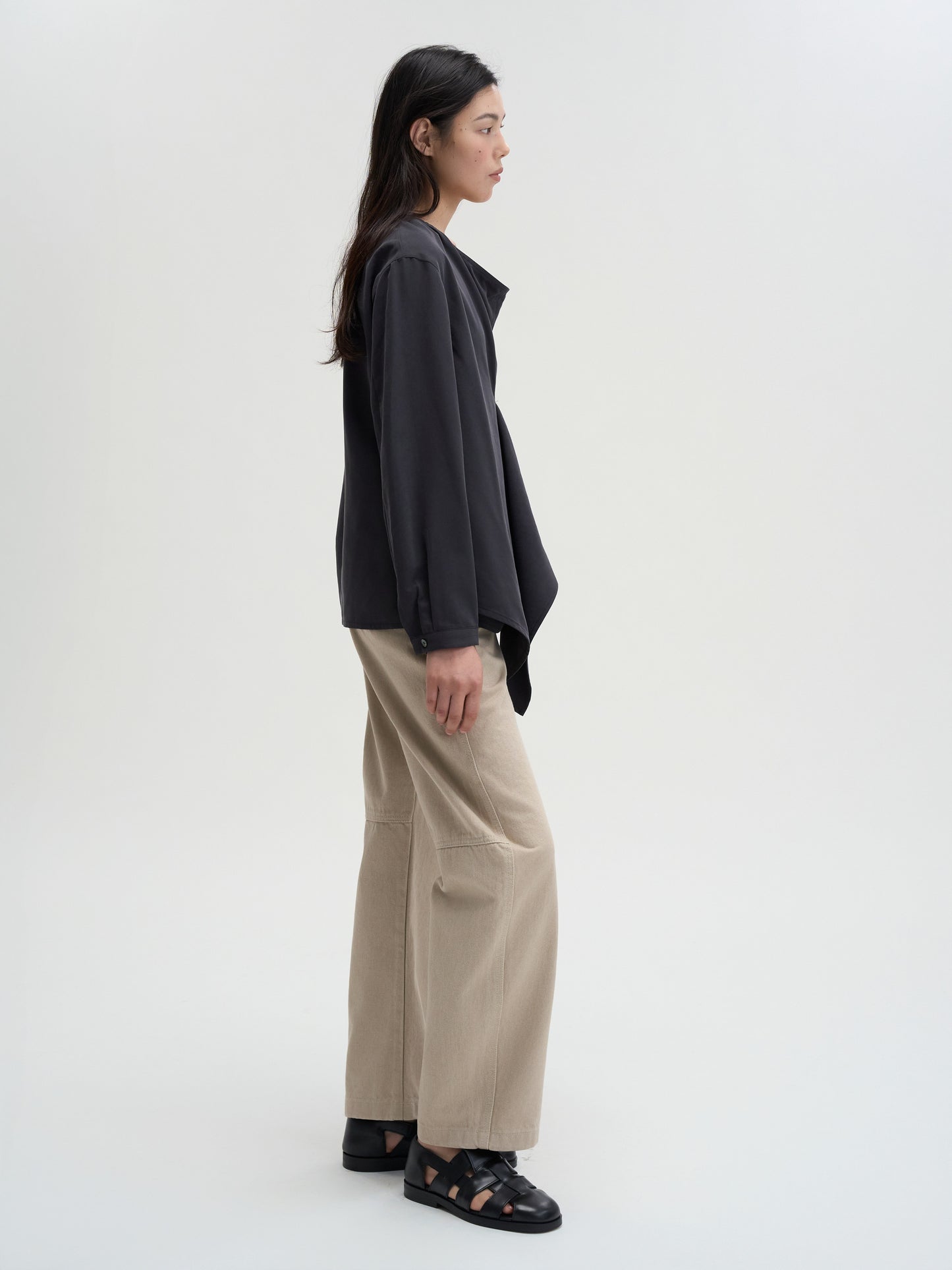 【MAGJAY 2025AW】Curved washed cotton pants