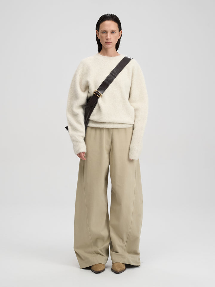 【MAGJAY 2025AW】Peach Cotton Curved Pants