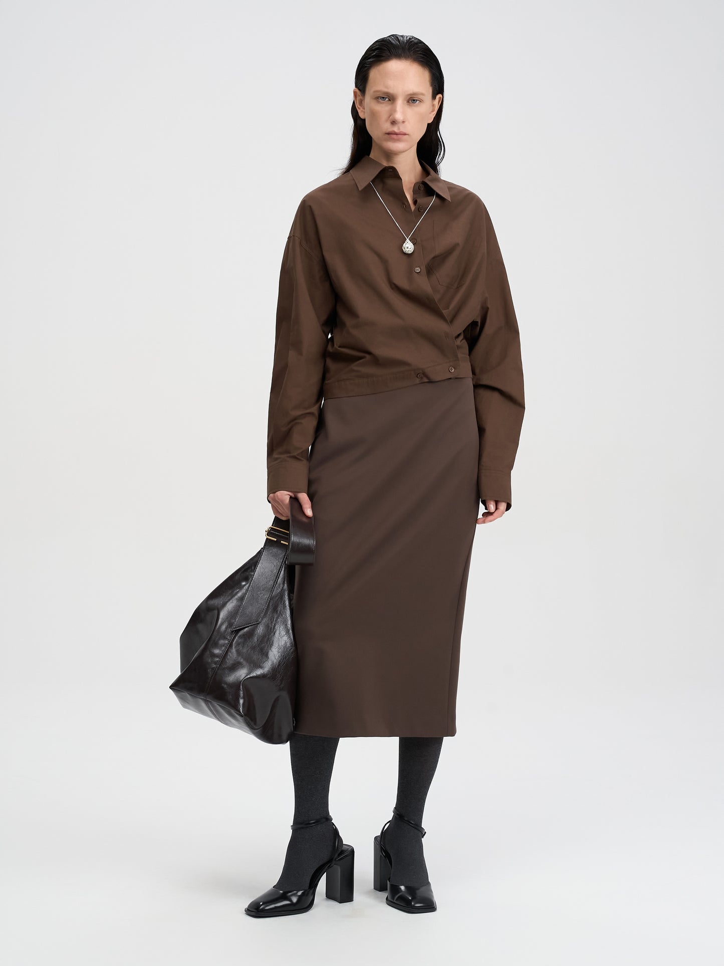 【MAGJAY 2025AW】Uno Soft Twisted Crop Shirt