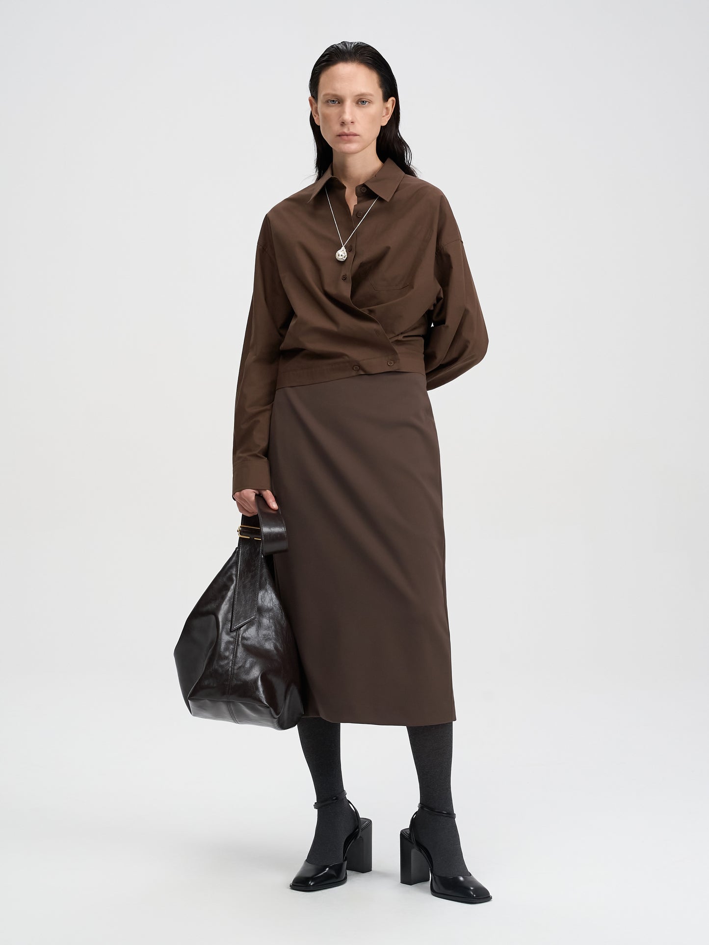 【MAGJAY 2025AW】Uno Soft Twisted Crop Shirt