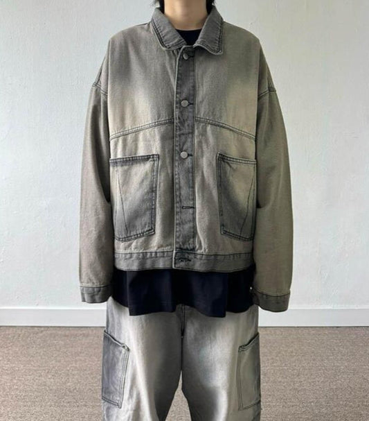 Backside Denim Jacket – Black/Blue