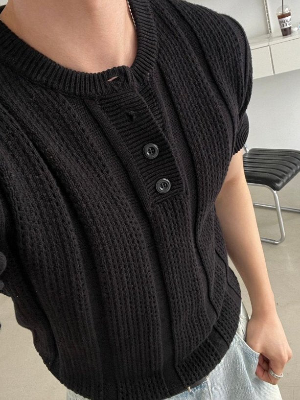 Henley Crochet Knit