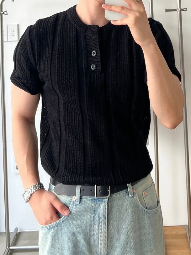 Henley Crochet Knit