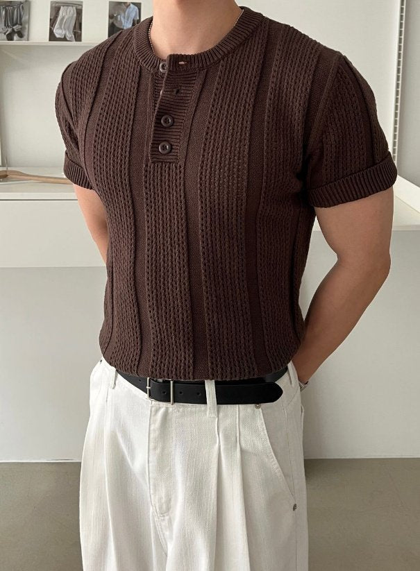 Henley Crochet Knit