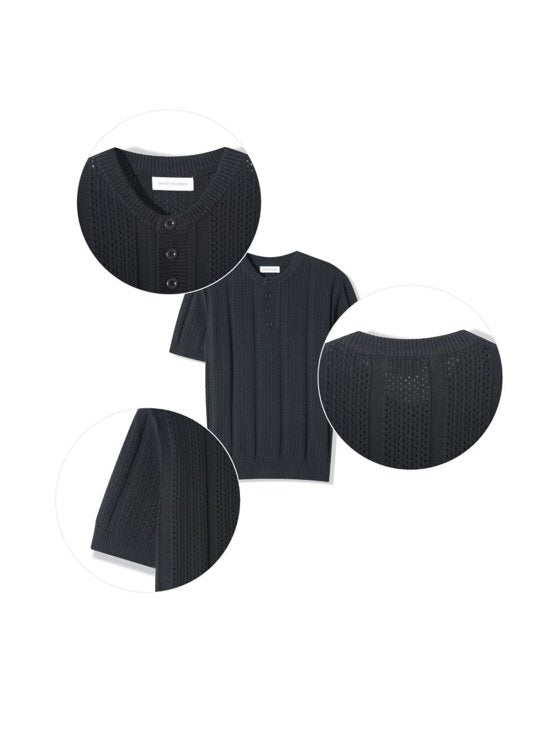 Henley Crochet Knit
