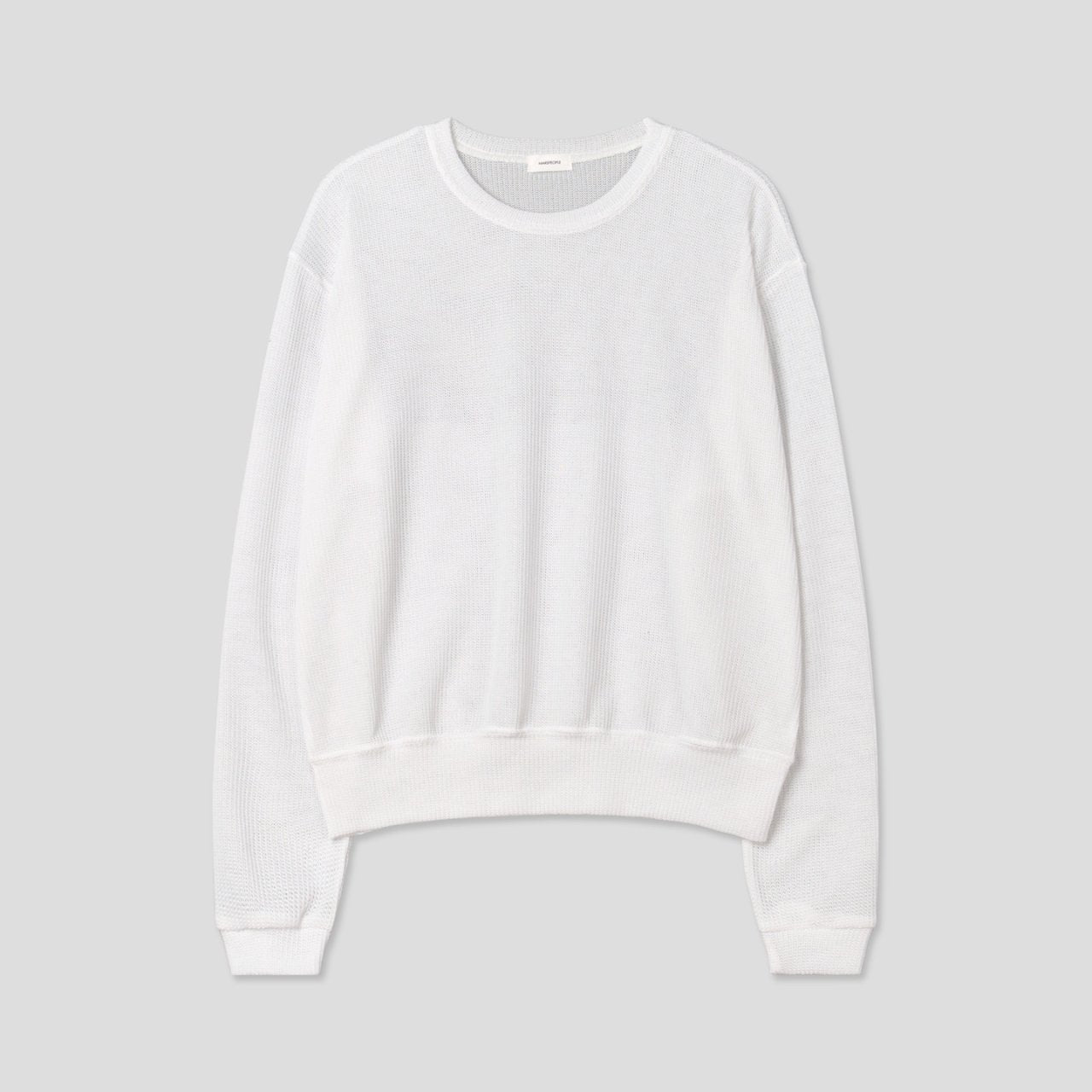 Meshed Thin Crop Summer Knit