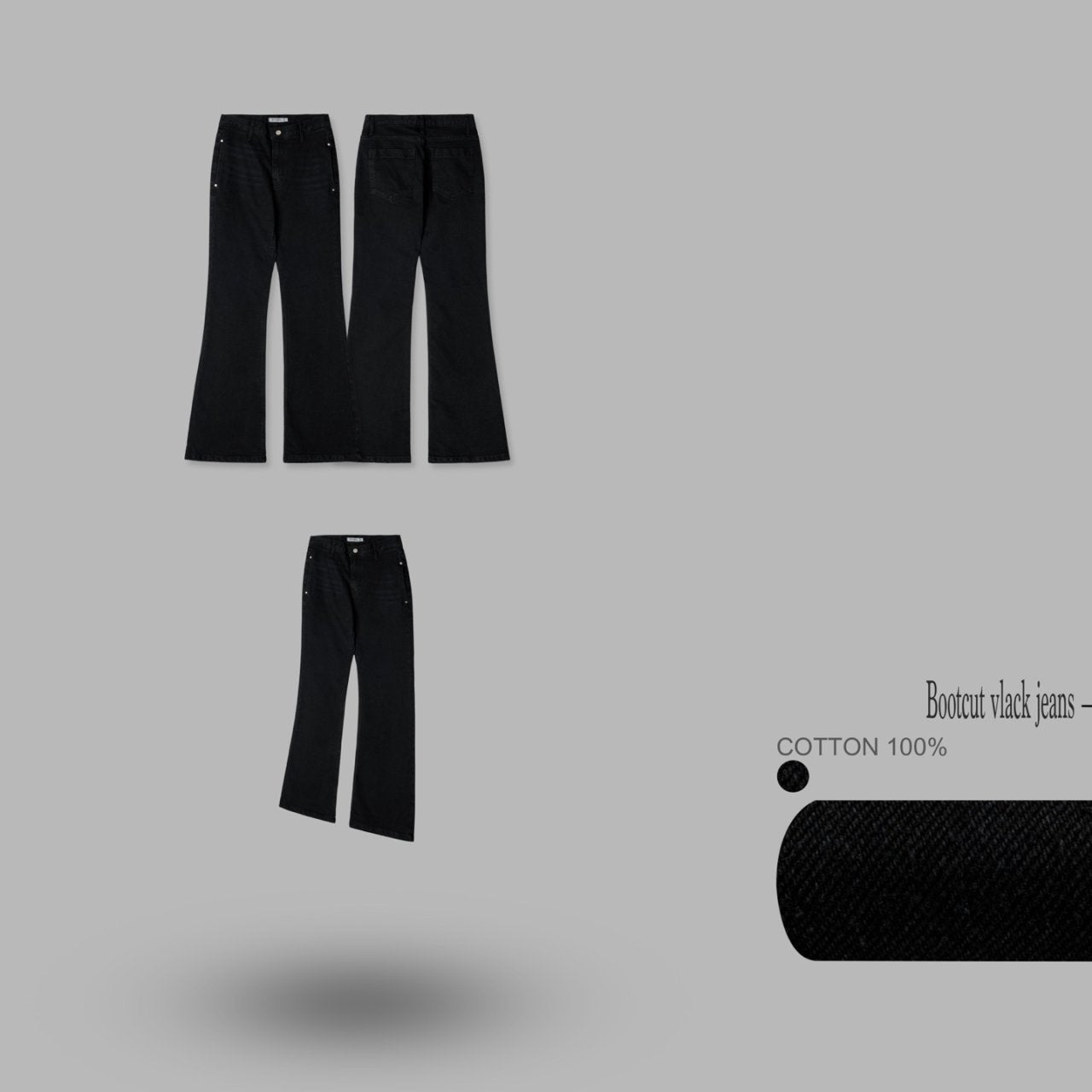 Bootcut Black Jeans 001