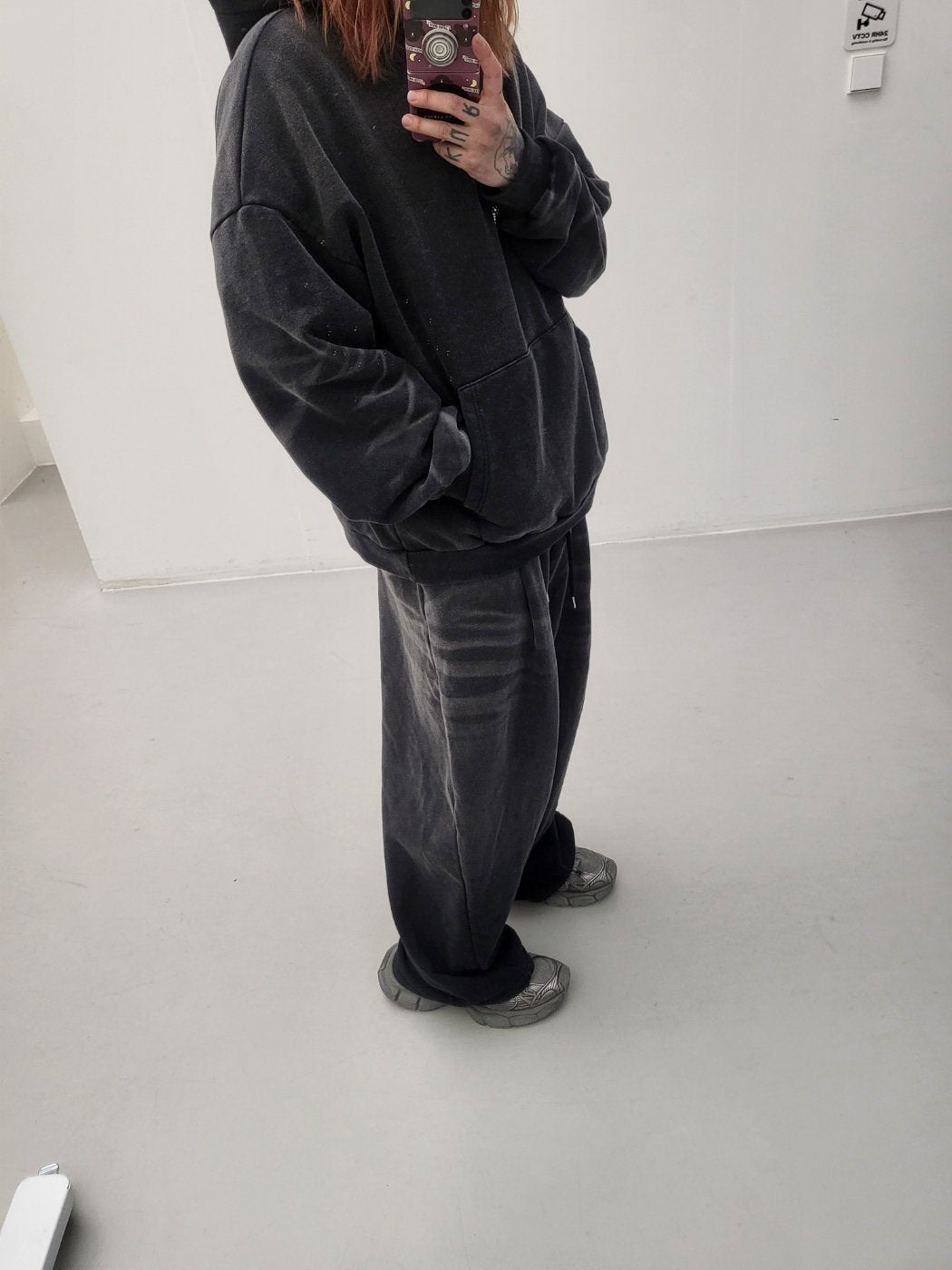 Brush-Washed Sweat Set Up – Charcoal