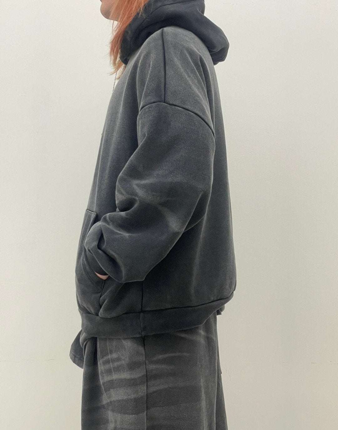 Brush-Washed Sweat Set Up – Charcoal