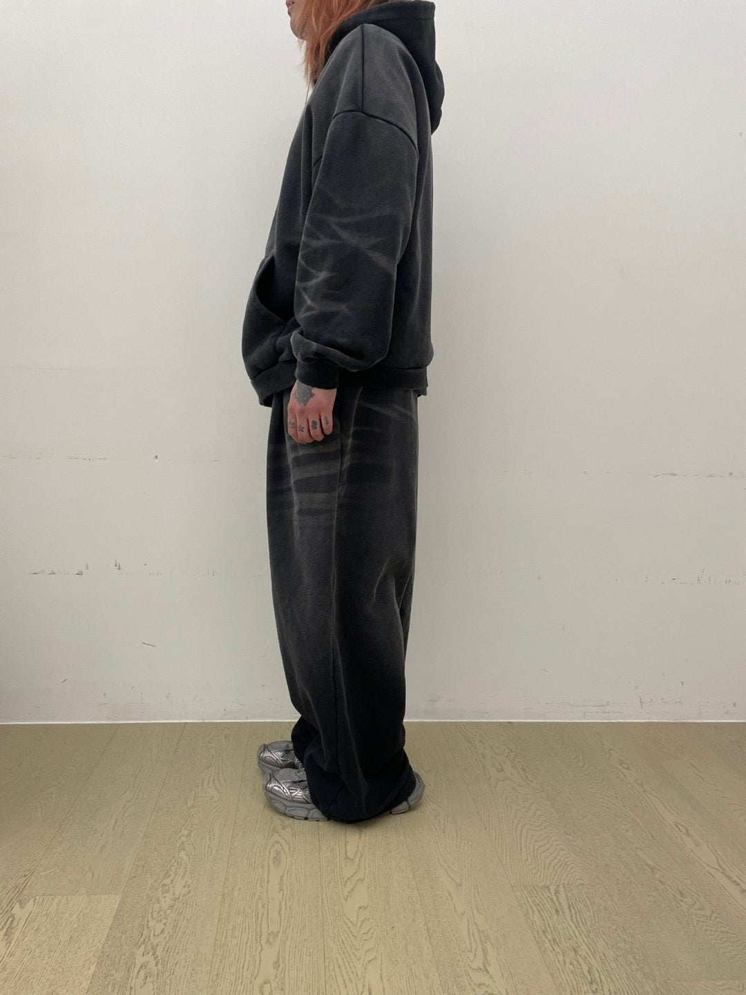 Brush-Washed Sweat Set Up – Charcoal