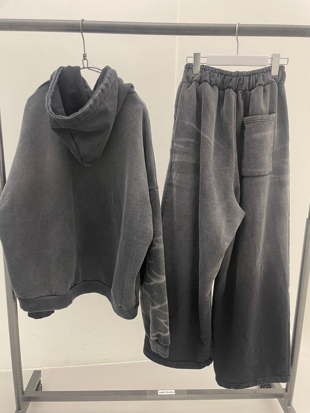 Brush-Washed Sweat Set Up – Charcoal