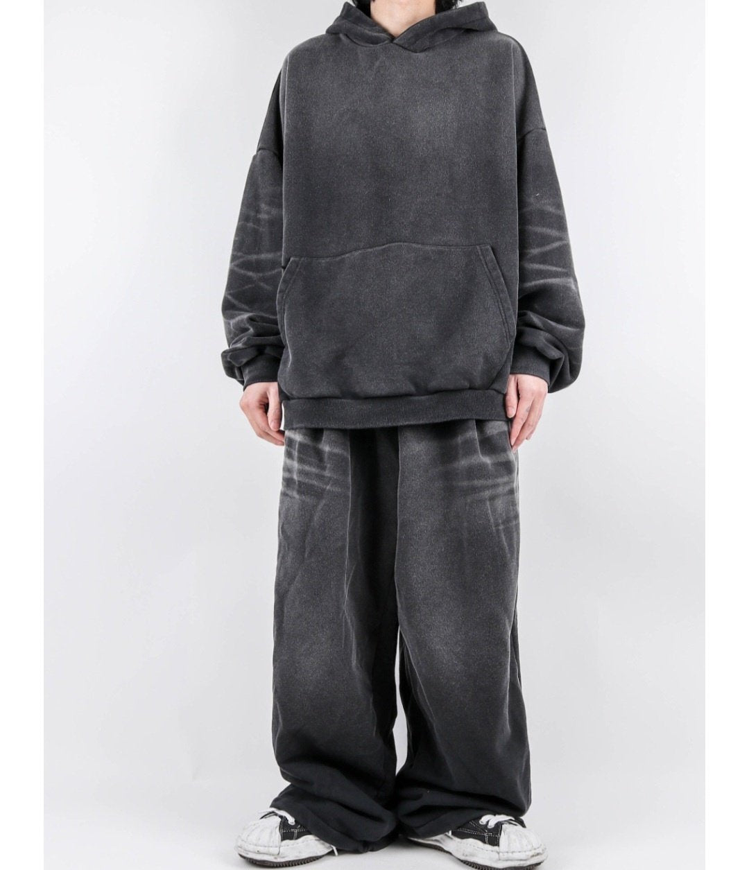 Brush-Washed Sweat Set Up – Charcoal