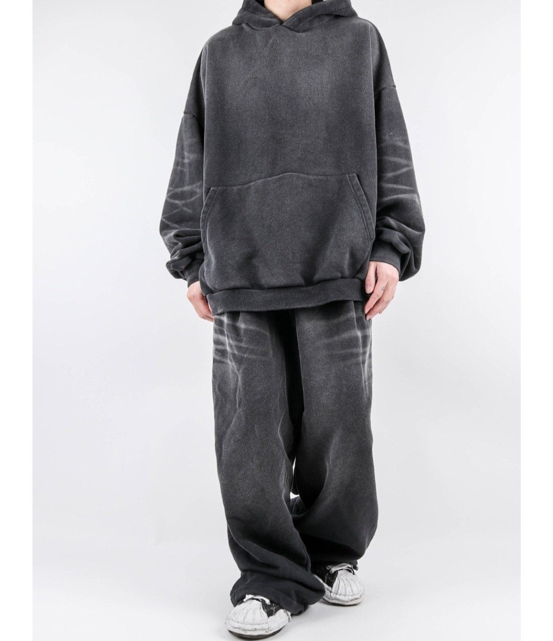 Brush-Washed Sweat Set Up – Charcoal