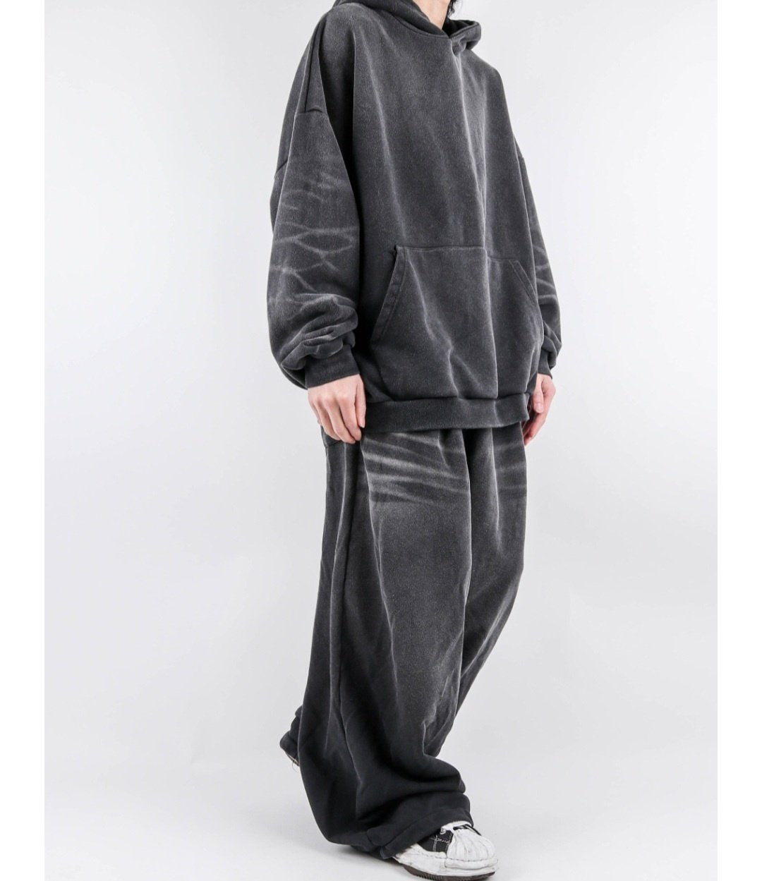 Brush-Washed Sweat Set Up – Charcoal