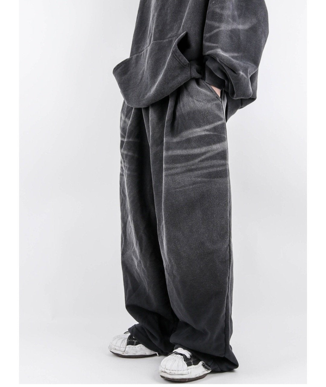 Brush-Washed Sweat Set Up – Charcoal