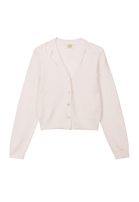 【RENEJ 2025AW】Double Cross Point V-neck Cardigan