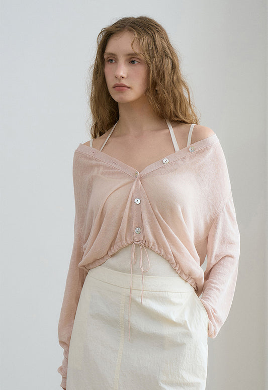 【RENEJ 2025AW】Linen New String Cardigan