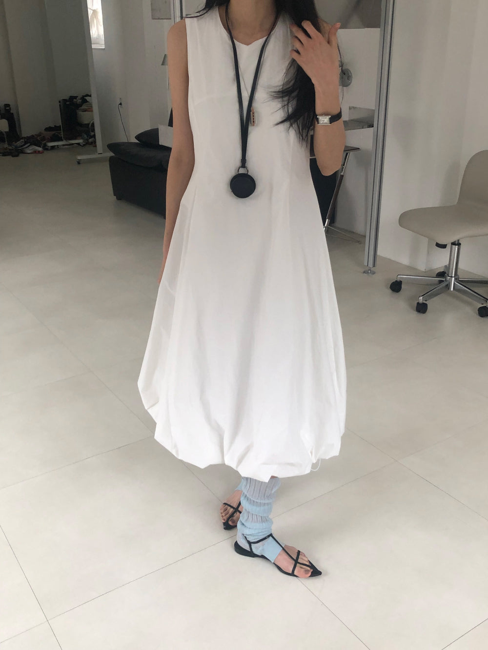 【REPELLER 2025SS】Balloon Long Dress