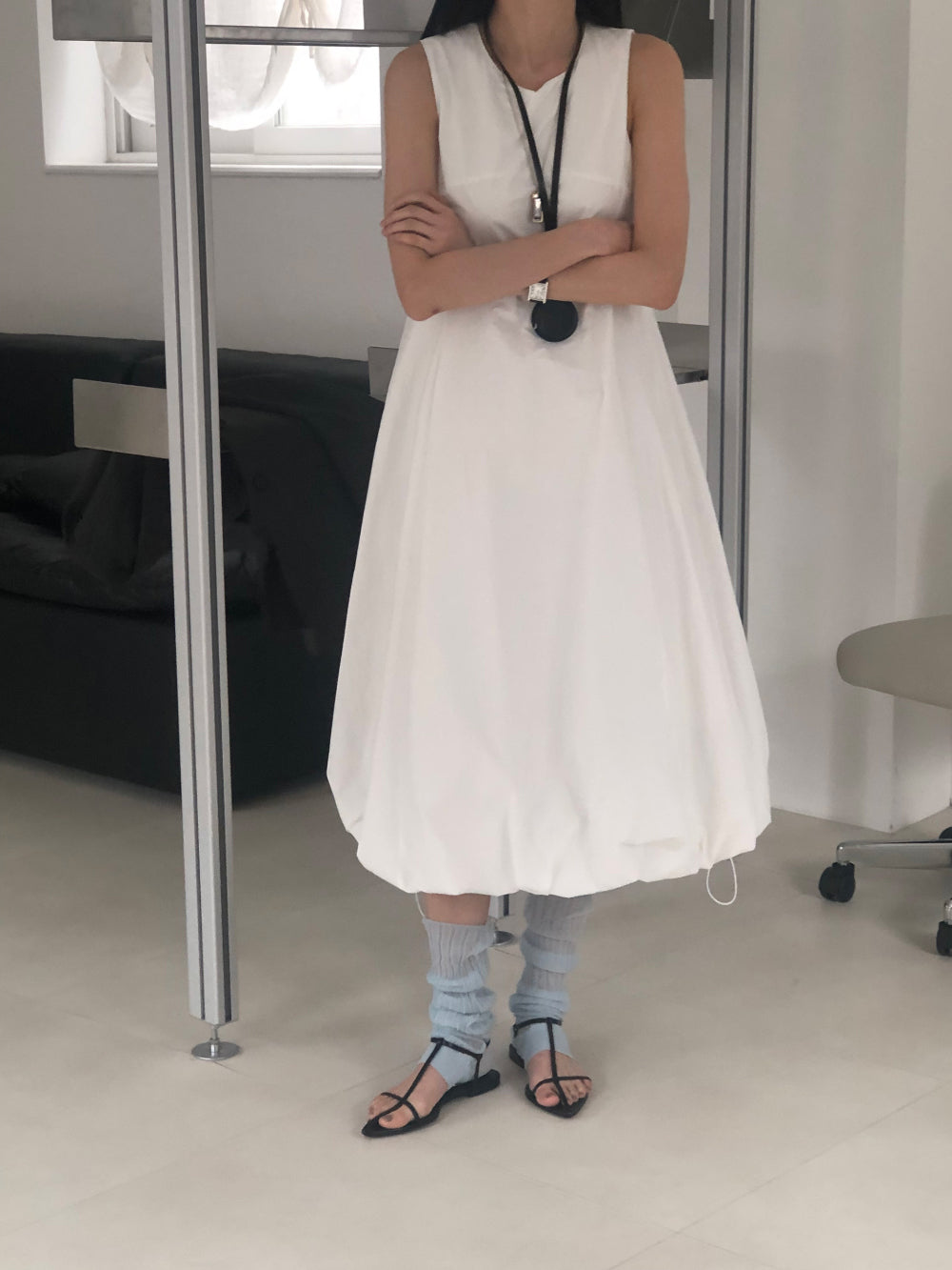 【REPELLER 2025SS】Balloon Long Dress