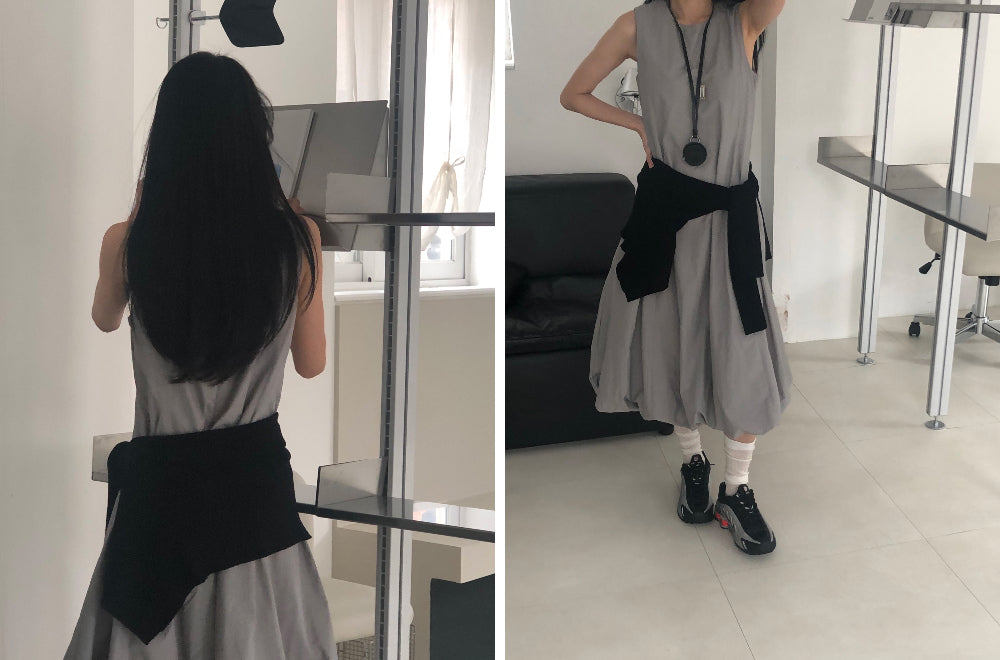【REPELLER 2025SS】Balloon Long Dress