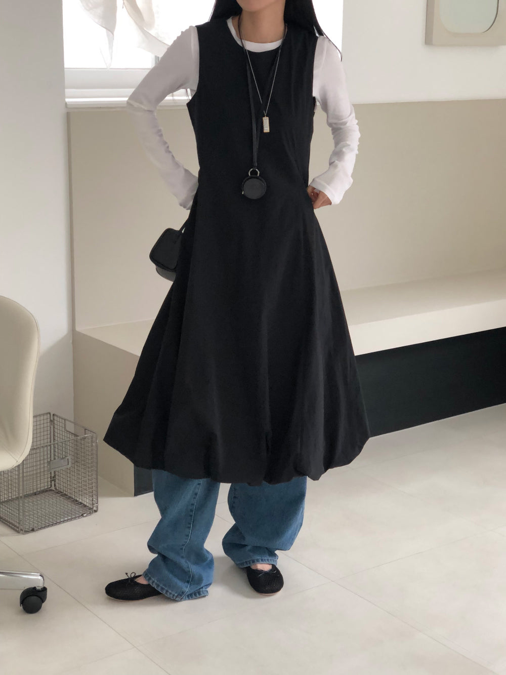 【REPELLER 2025SS】Balloon Long Dress