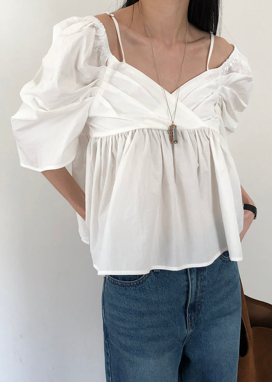 【REPELLER 2025SS】Puff Pleated Blouse