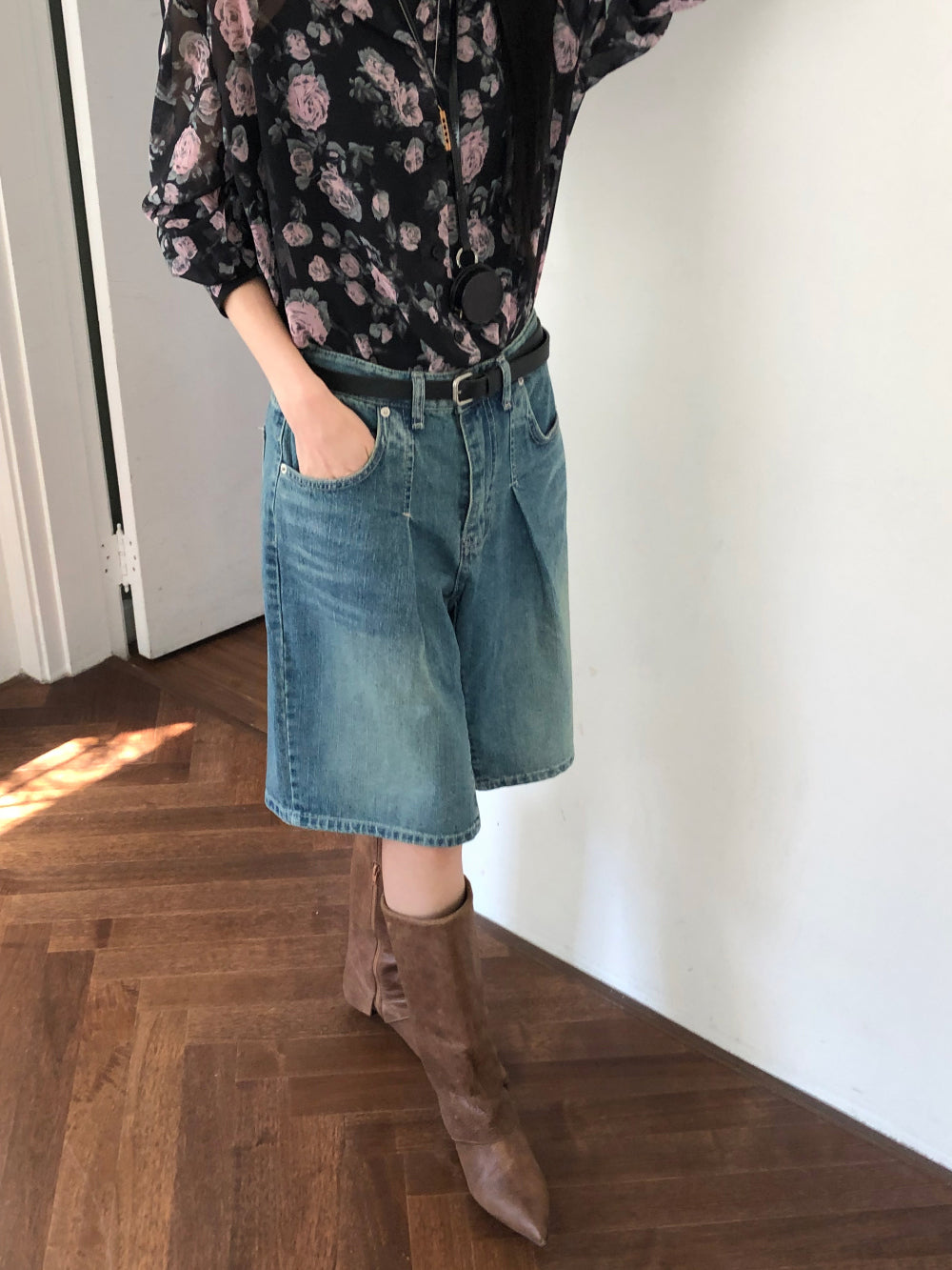 【REPELLER 2025SS】Rose Chiffon Shirt