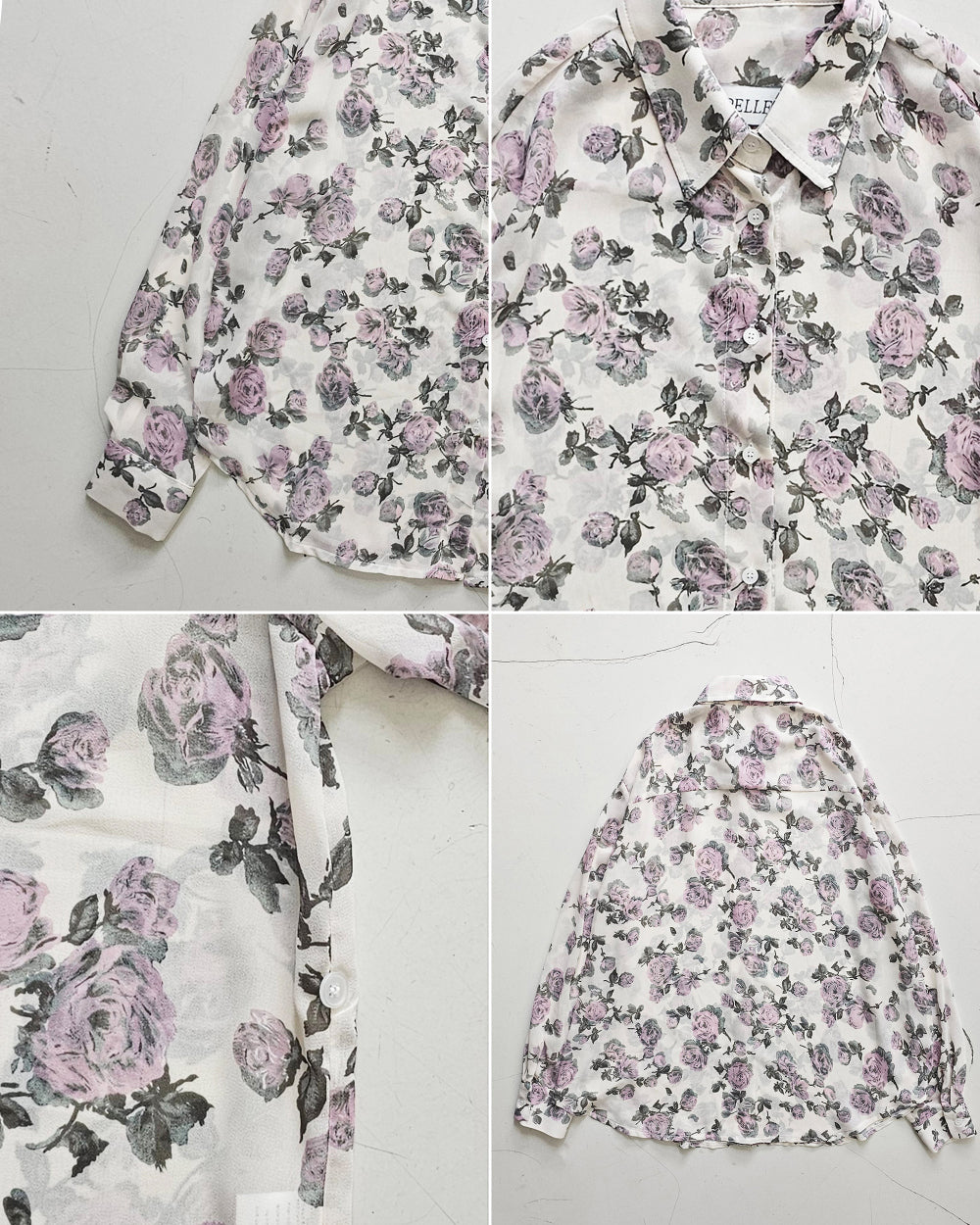 【REPELLER 2025SS】Rose Chiffon Shirt