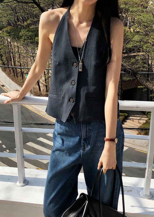 【REPELLER 2025SS】Linen Halter Vest