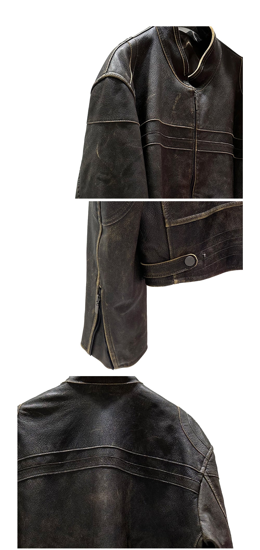 【TOPDRESSING 2025AW】TIER LEATHER JACKET